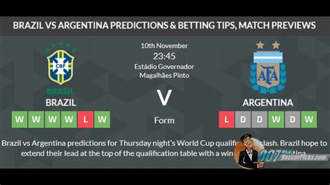 when is brazil vs argentina prediction